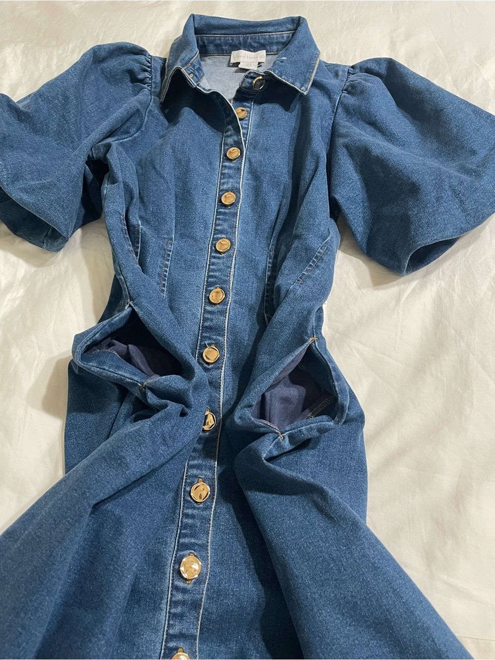 House of Harlow 1960 Edie Denim Midi Dress - Picture 6 of 14